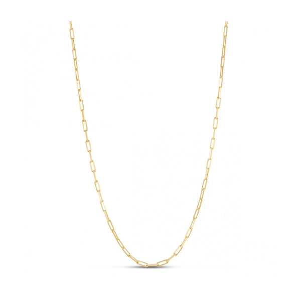 Sterling Silver Gold Plated Paperclip Chain (2.50 mm)