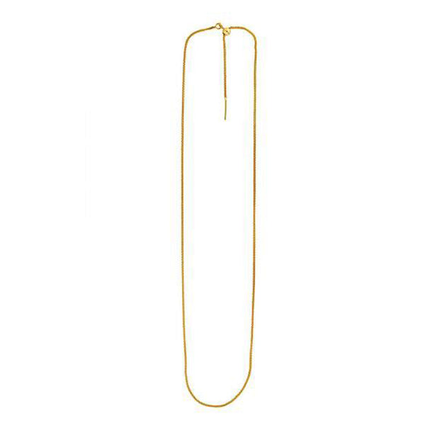 Endless Adjustable Wheat Chain in 14k Yellow Gold (1.10 mm)