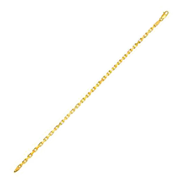 14k Yellow Gold French Cable Chain Bracelet  (2.50 mm)