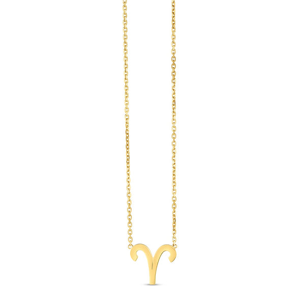 14K Yellow Gold Aries Necklace