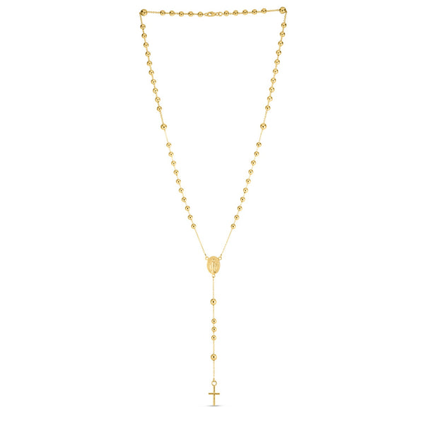 14K Yellow Gold Rosary Necklace