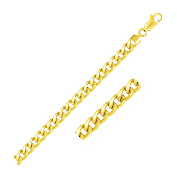 10k Yellow Gold Light Miami Cuban Bracelet (7.00 mm)