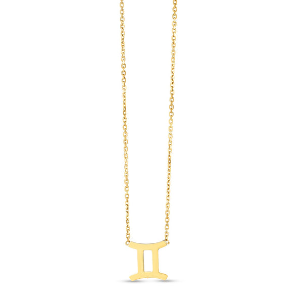 14K Yellow Gold Gemini Necklace